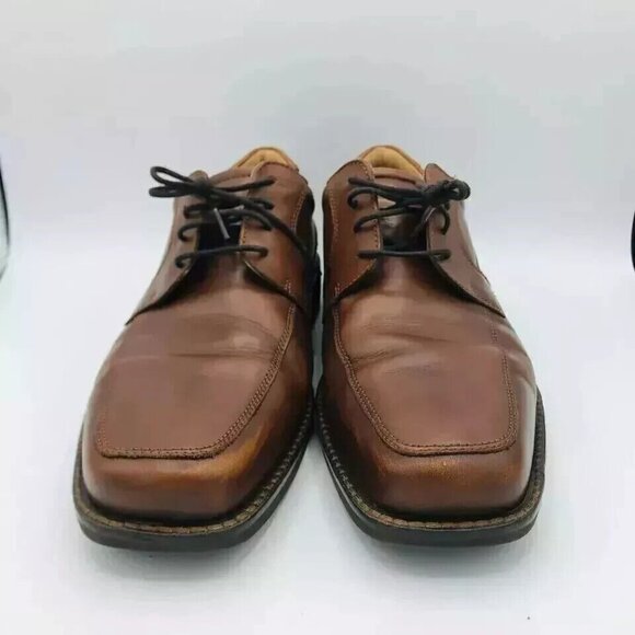 ECCO Shoes Mens Size 12-12.5 / EU 46 Leather Brown Lace-Up Derby Dress Shoe Heel main image 10